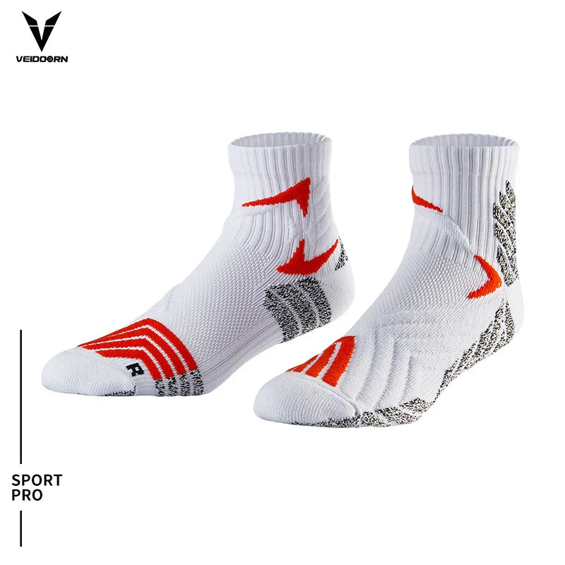 Veidoorn Professional Short Basketball Socks – Thicken Non-Slip Comfort
