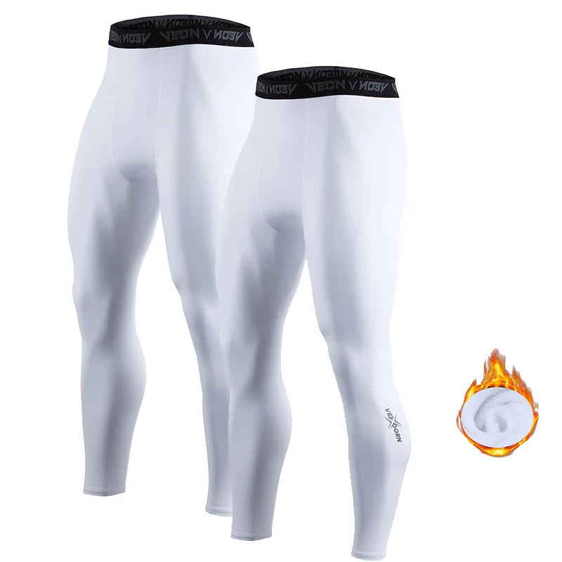 Veidoorn Thermal Underwear Set – Fleece Lined Compression Tights for Cold Weather