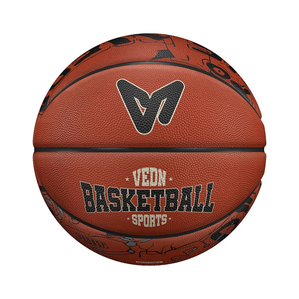 Veidoorn Size 7 Classic Color Rubber Basketball – Durable Grip for Indoor and Outdoor Play