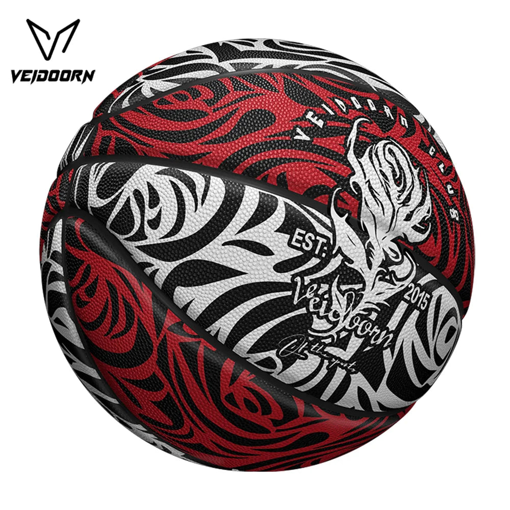 Veidoorn Rose Pattern Basketball – Stylish Floral Design for Indoor and Outdoor Play