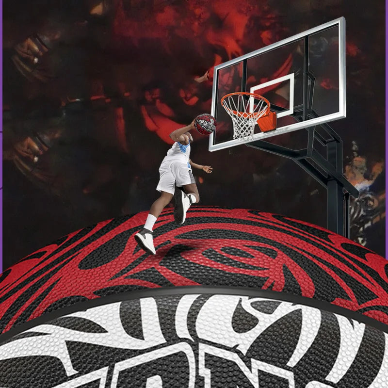Veidoorn Rose Pattern Basketball – Stylish Floral Design for Indoor and Outdoor Play
