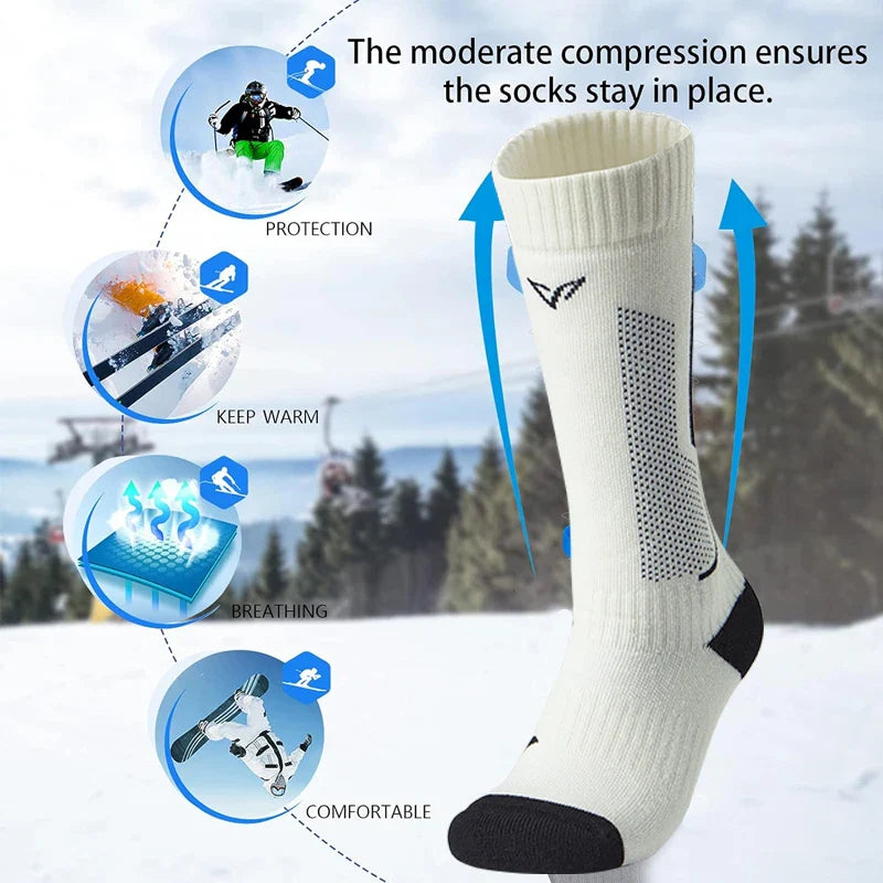Veidoorn Compression Over The Calf Ski Socks – Full Cushion Comfort and Moisture Wicking