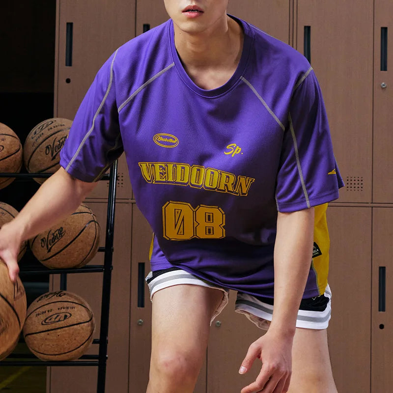 Veidoorn 2025 Purple Basketball Shirt – Lightweight Stretchable Sportswear
