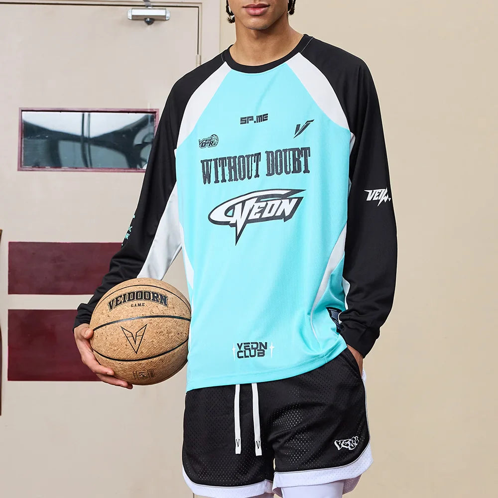 Veidoorn Thin Long Sleeve Basketball Shirt – Breathable Quick Dry Material