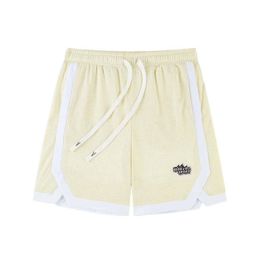 Veidoorn Laker Purple Mesh Basketball Shorts – Breathable Fabric with Side Pockets
