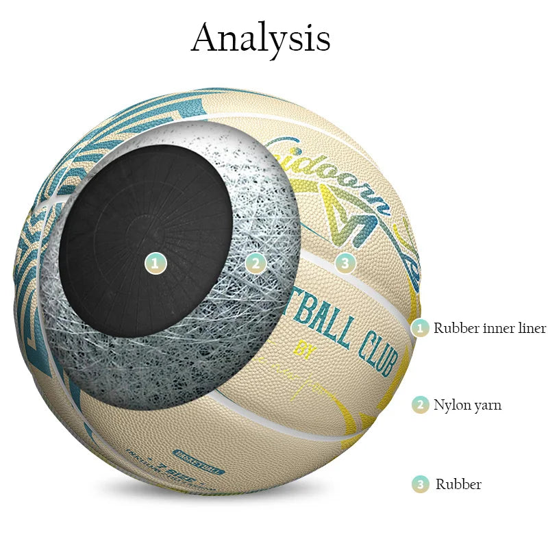Veidoorn Premium Rubber Basketball – Durable Grip with Unique Wings Design