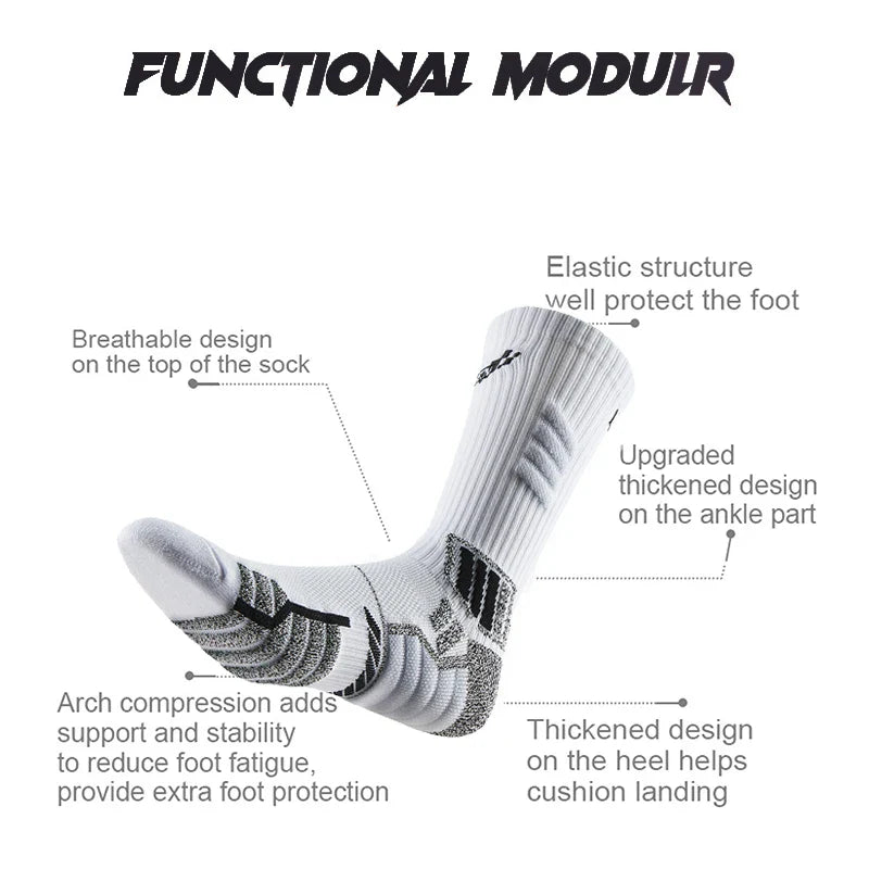 Veidoorn Cushioning Basketball Socks – Shock Absorption and Compression Support