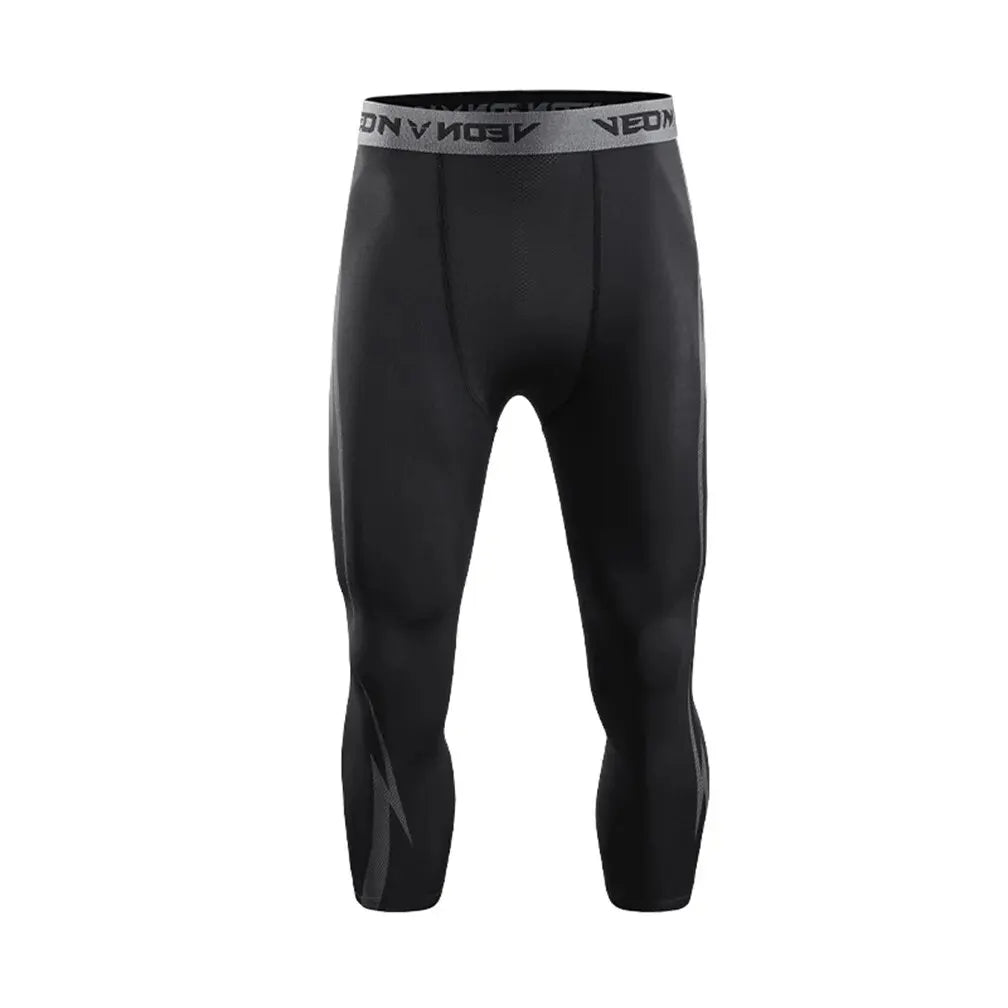 Veidoorn Athletic Bodybuilding Leggings – Breathable 3/4 Compression Design
