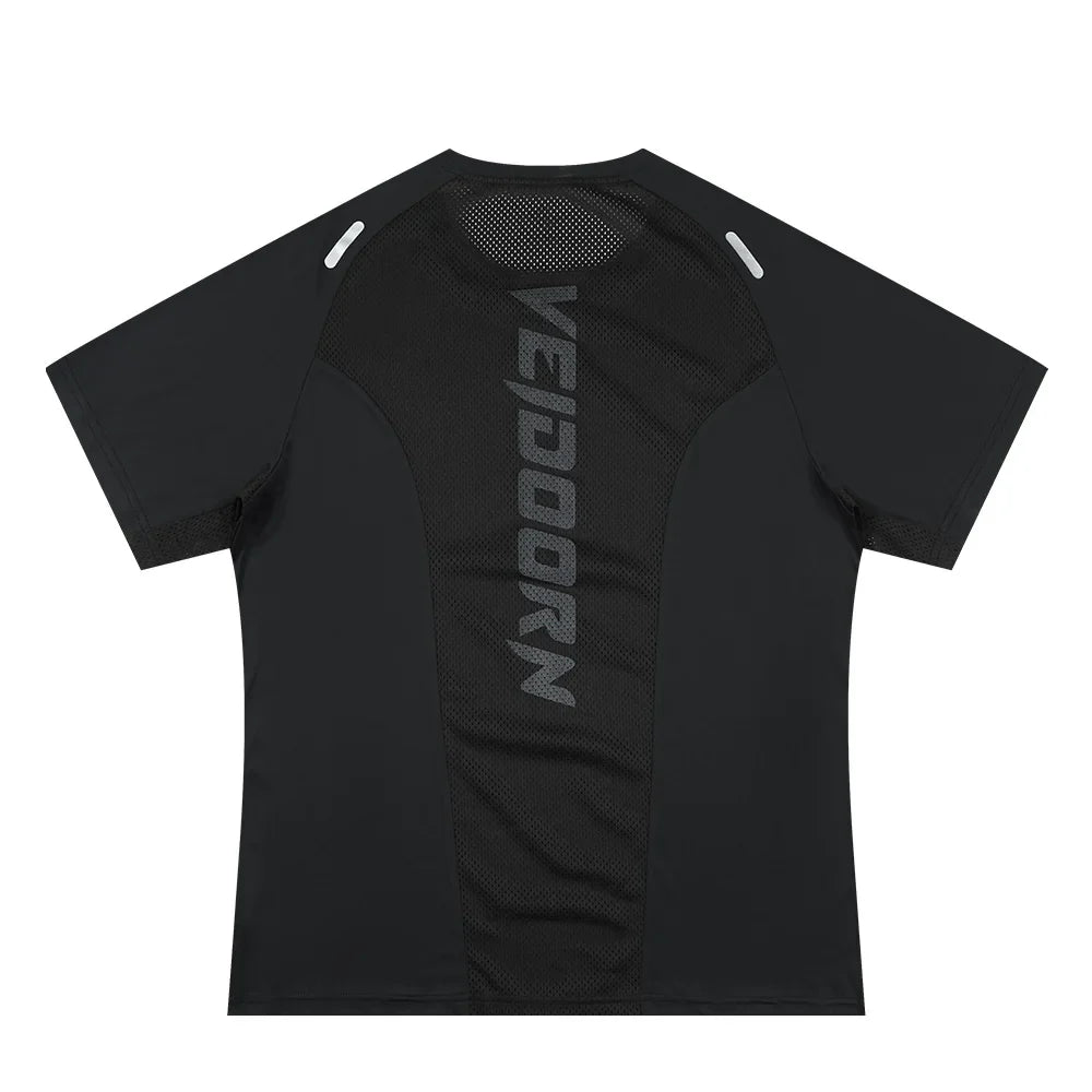 Veidoorn 2025 Men's Breathable Running Shirt – Quick-Dry Fabric with Mesh Back
