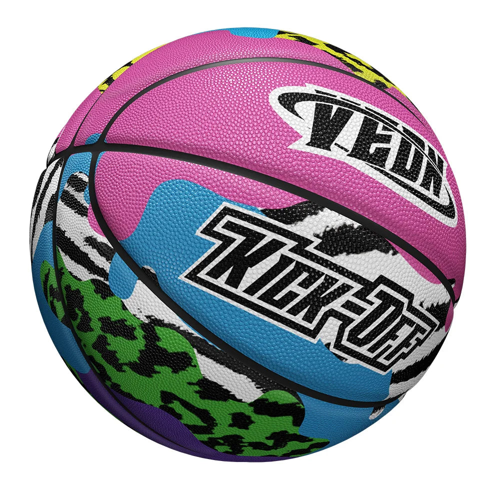 Veidoorn Colorful PU Basketball Size 7 – Durable Outdoor Performance
