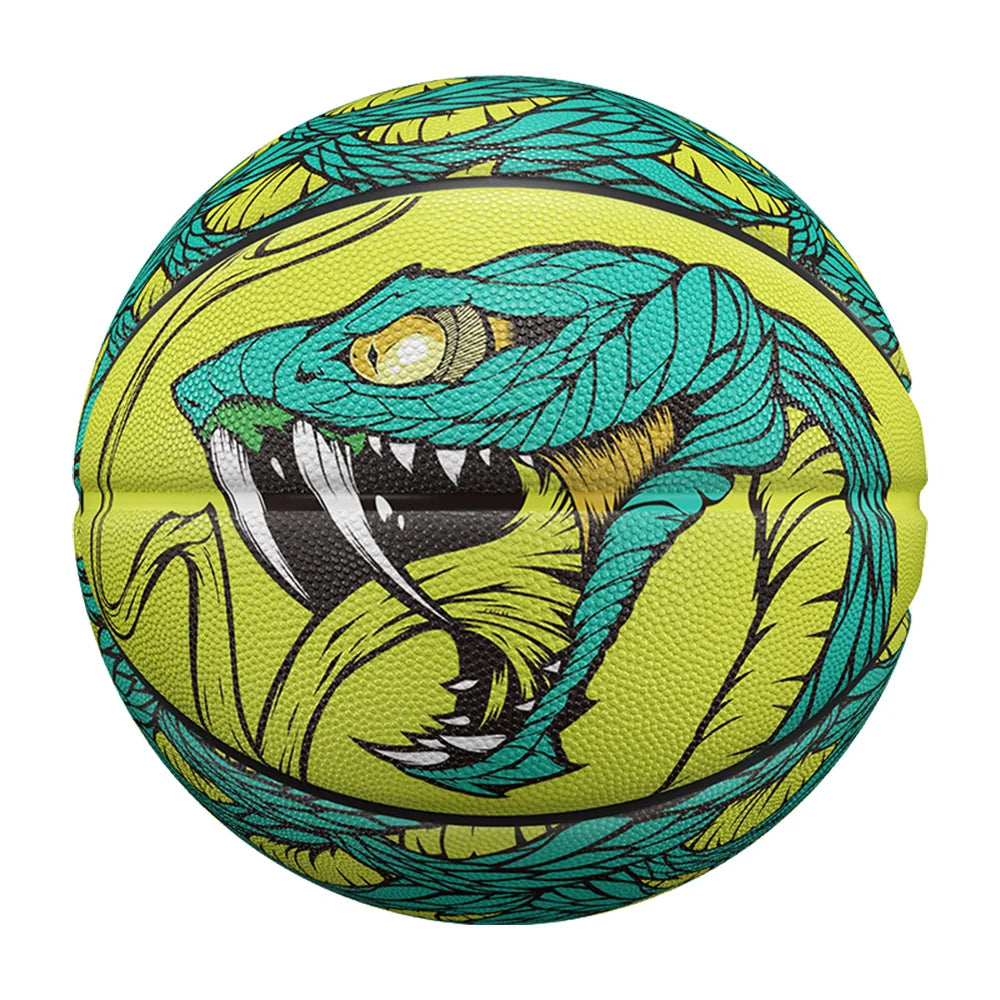 Veidoorn Pythons Printing Basketball Size 7 – High Quality Rubber for Indoor and Outdoor Play