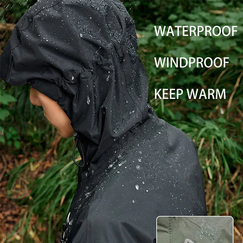 Veidoorn Men's Waterproof Outdoor Jacket – Windproof and Reflective Design