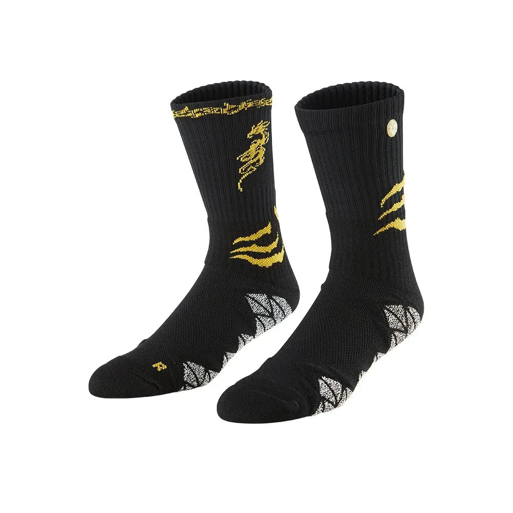 Veidoorn Men's Athletic Cushioned Crew Socks – High Cut Anti-Slip Ankle Support