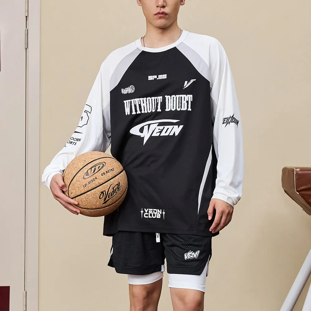 Veidoorn Thin Long Sleeve Basketball Shirt – Breathable Quick Dry Material