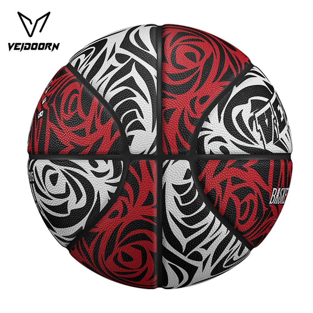Veidoorn Rose Pattern Basketball – Stylish Floral Design for Indoor and Outdoor Play