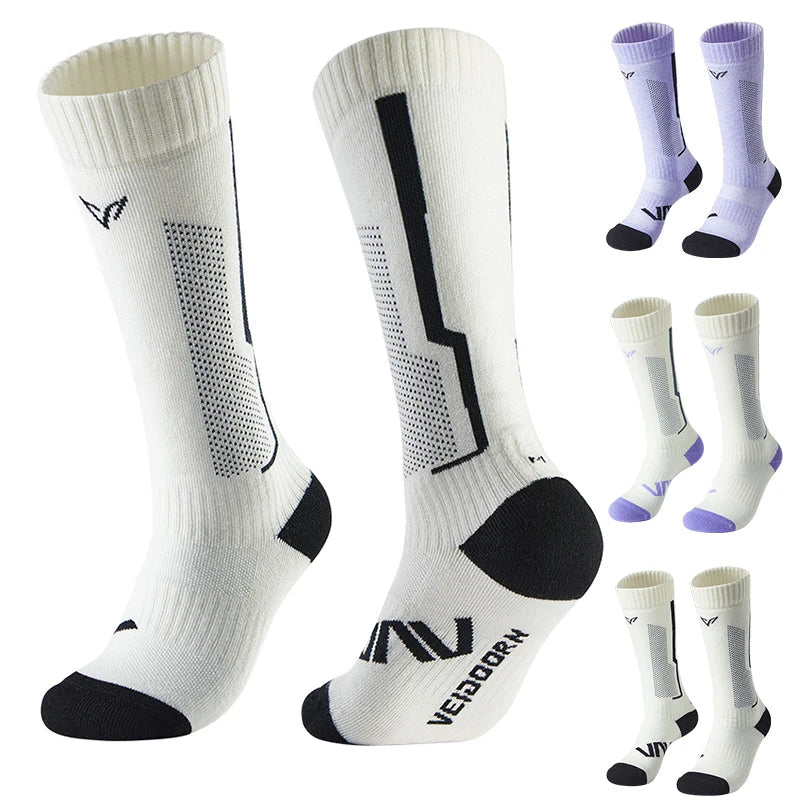 Veidoorn Compression Over The Calf Ski Socks – Full Cushion Comfort and Moisture Wicking