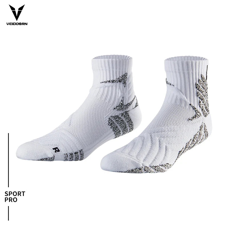 Veidoorn Professional Short Basketball Socks – Thicken Non-Slip Comfort