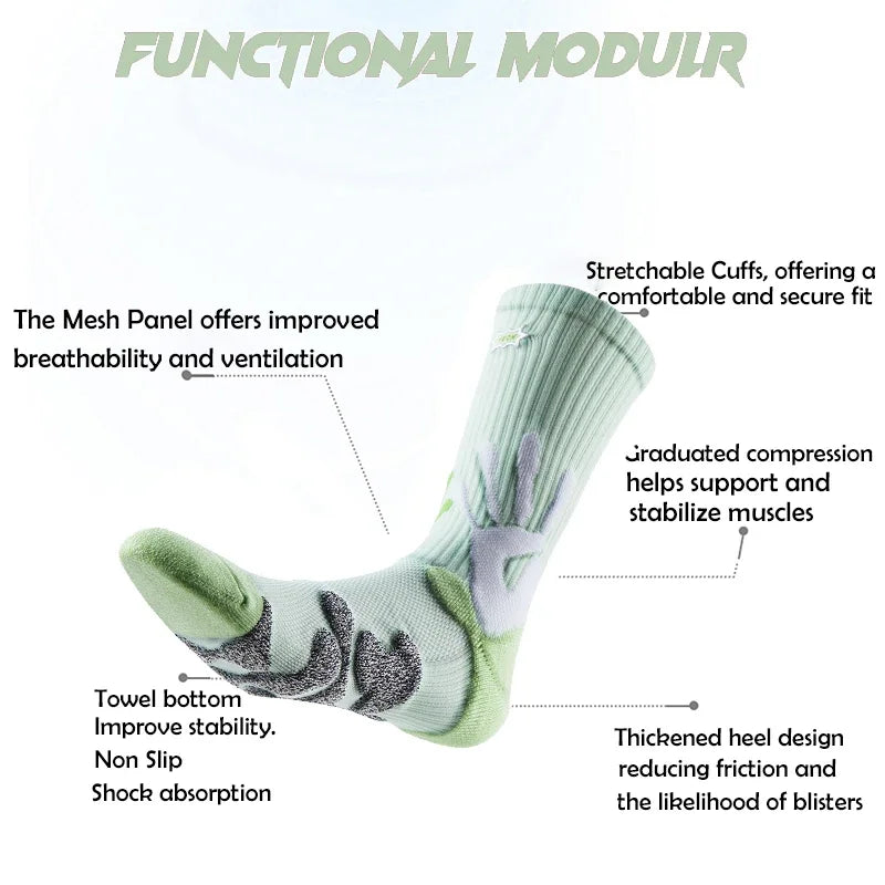 Veidoorn Athletic Crew Socks – Enhanced Comfort with Thicker Padding