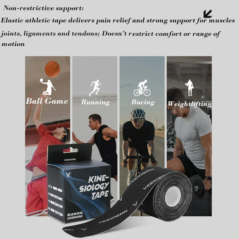 Veidoorn Elastic Kinesiology Tape – Waterproof Muscle Support