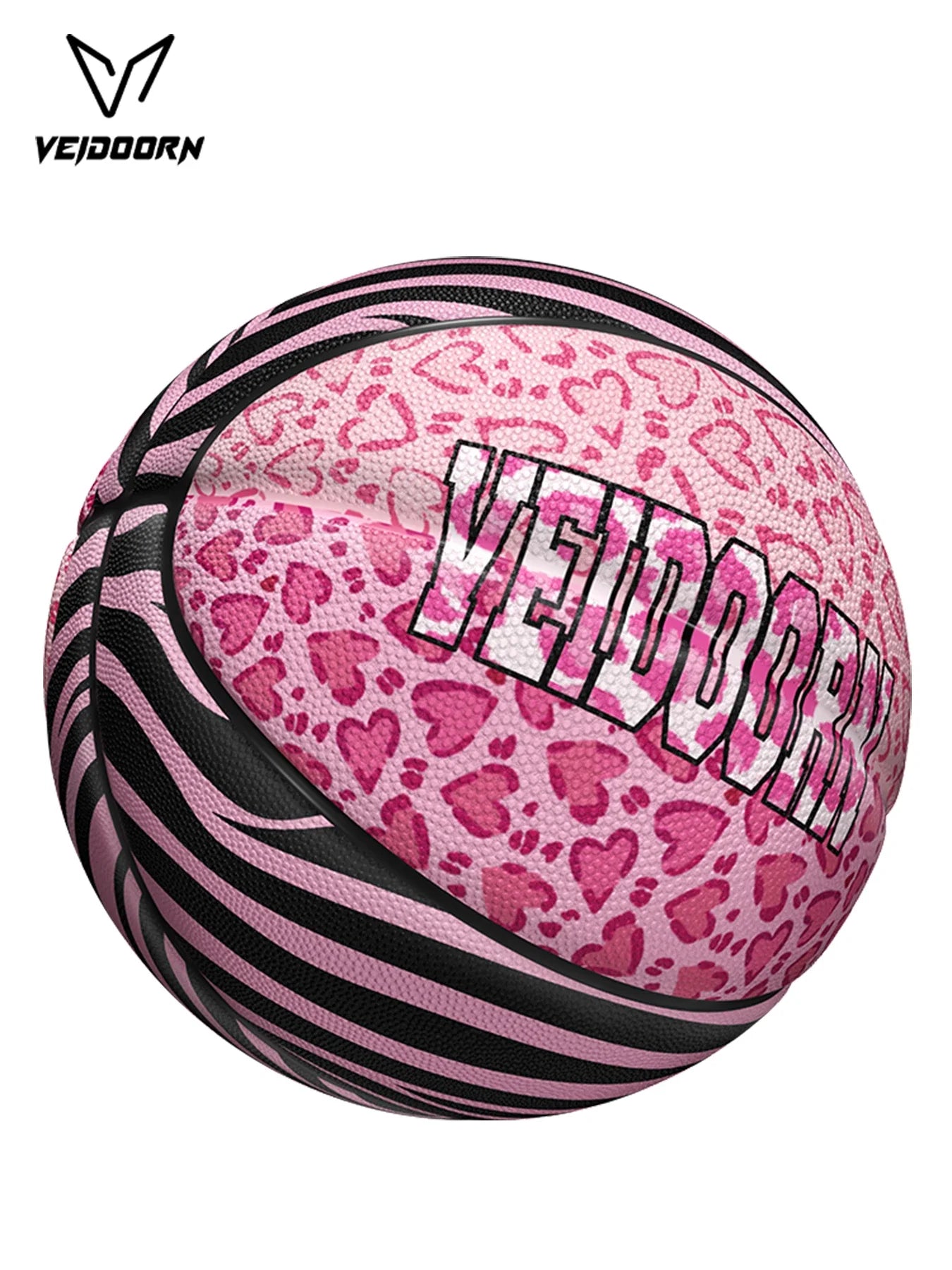 Veidoorn Trendy Pink Leopard Basketball – Stylish Design for Indoor and Outdoor Play