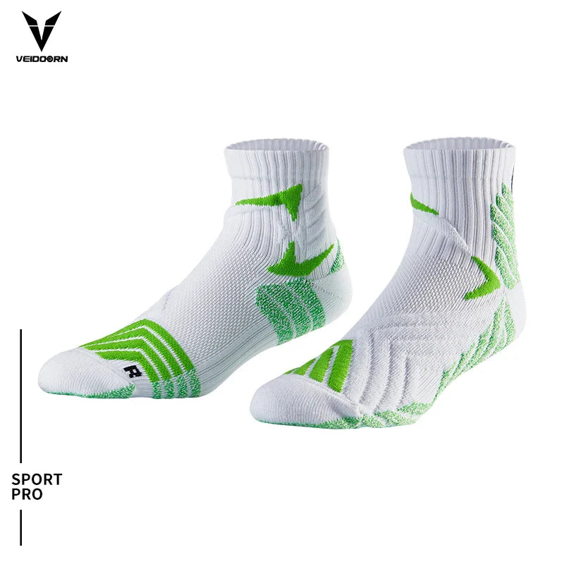 Veidoorn Professional Short Basketball Socks – Thicken Non-Slip Comfort