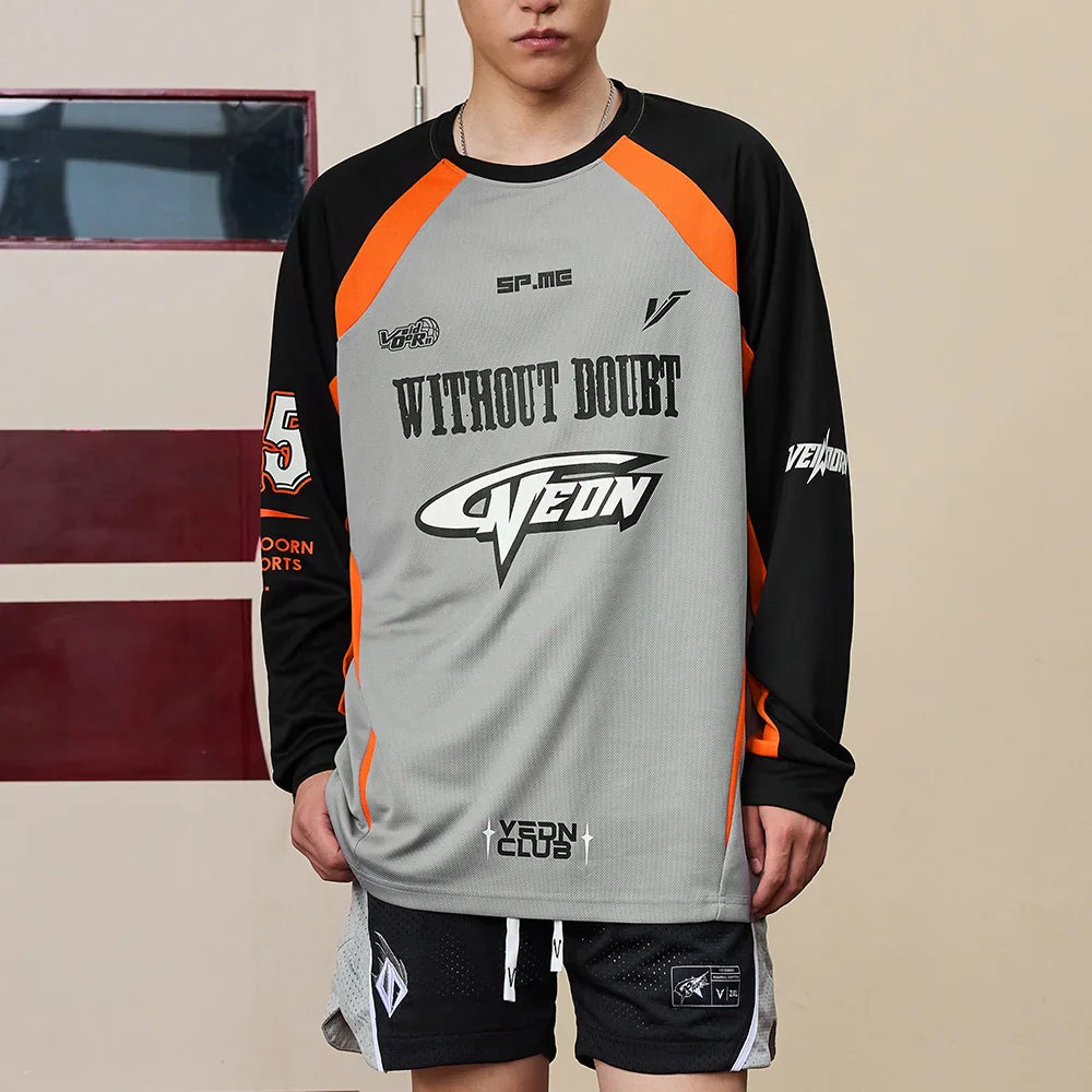 Veidoorn Thin Long Sleeve Basketball Shirt – Breathable Quick Dry Material