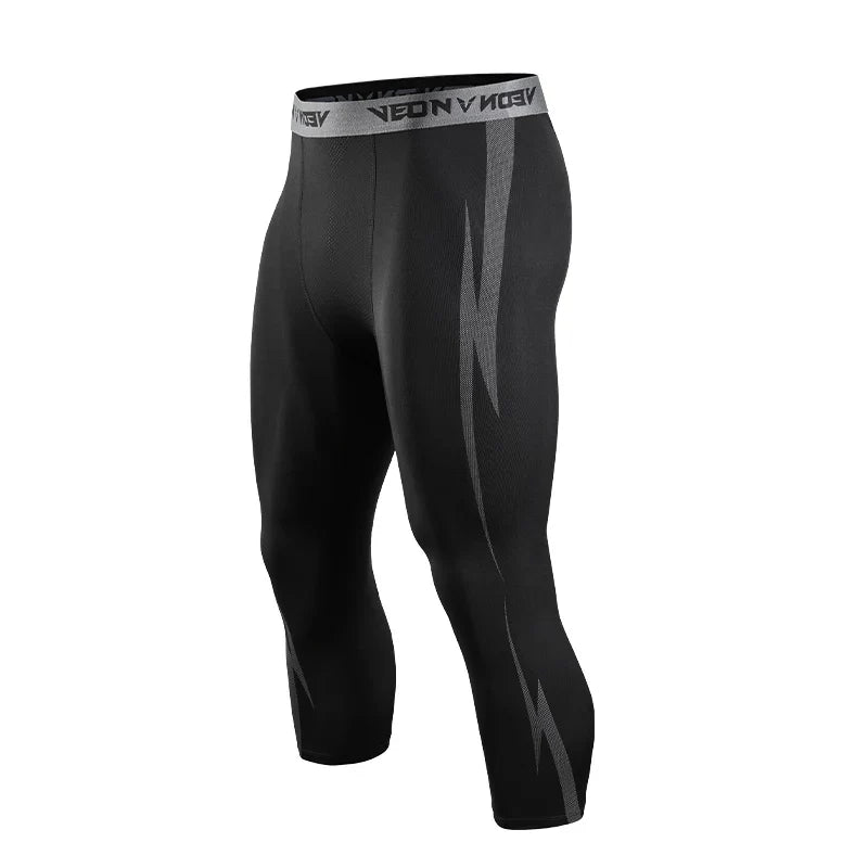 Veidoorn Athletic Bodybuilding Leggings – Breathable 3/4 Compression Design