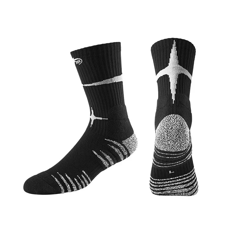 Veidoorn Towel Bottom Basketball Socks – Enhanced Ankle Support and Breathability