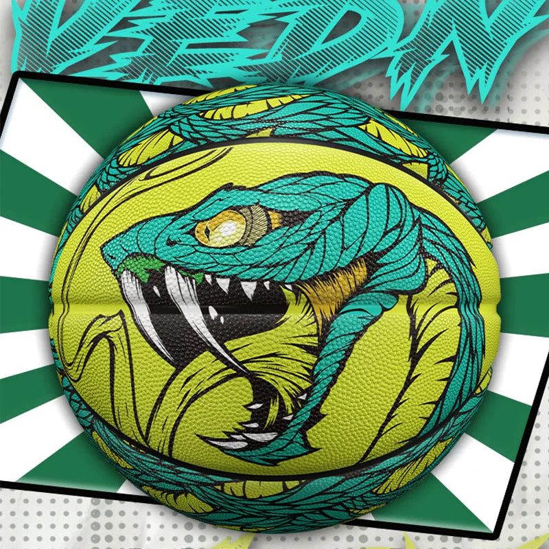 Veidoorn Pythons Printing Basketball Size 7 – High Quality Rubber for Indoor and Outdoor Play