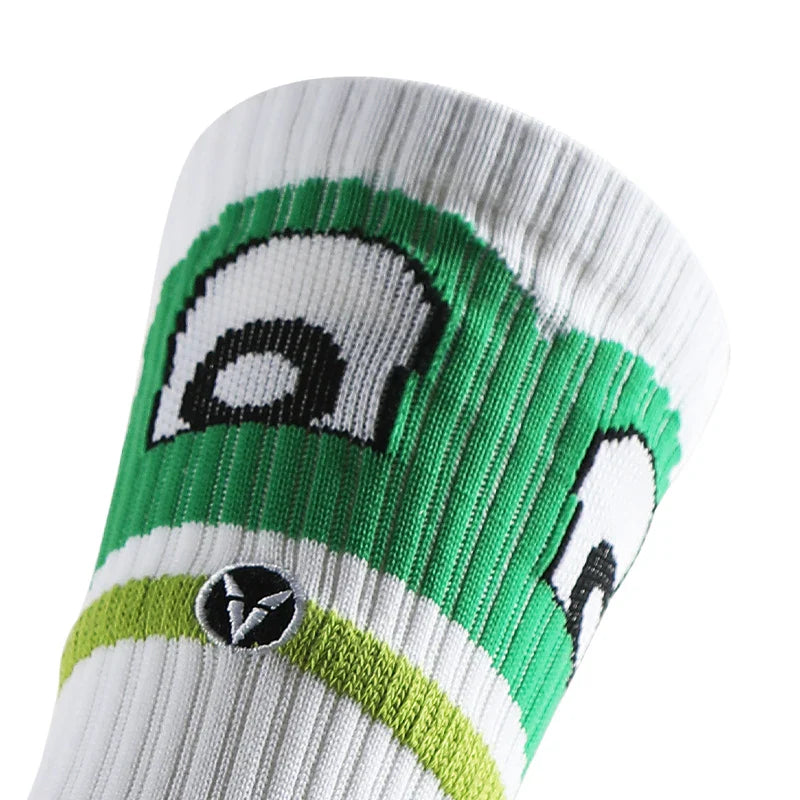Veidoorn Basketball Socks for Kids – Funny Frog Design with Anti-Slip Cushioning