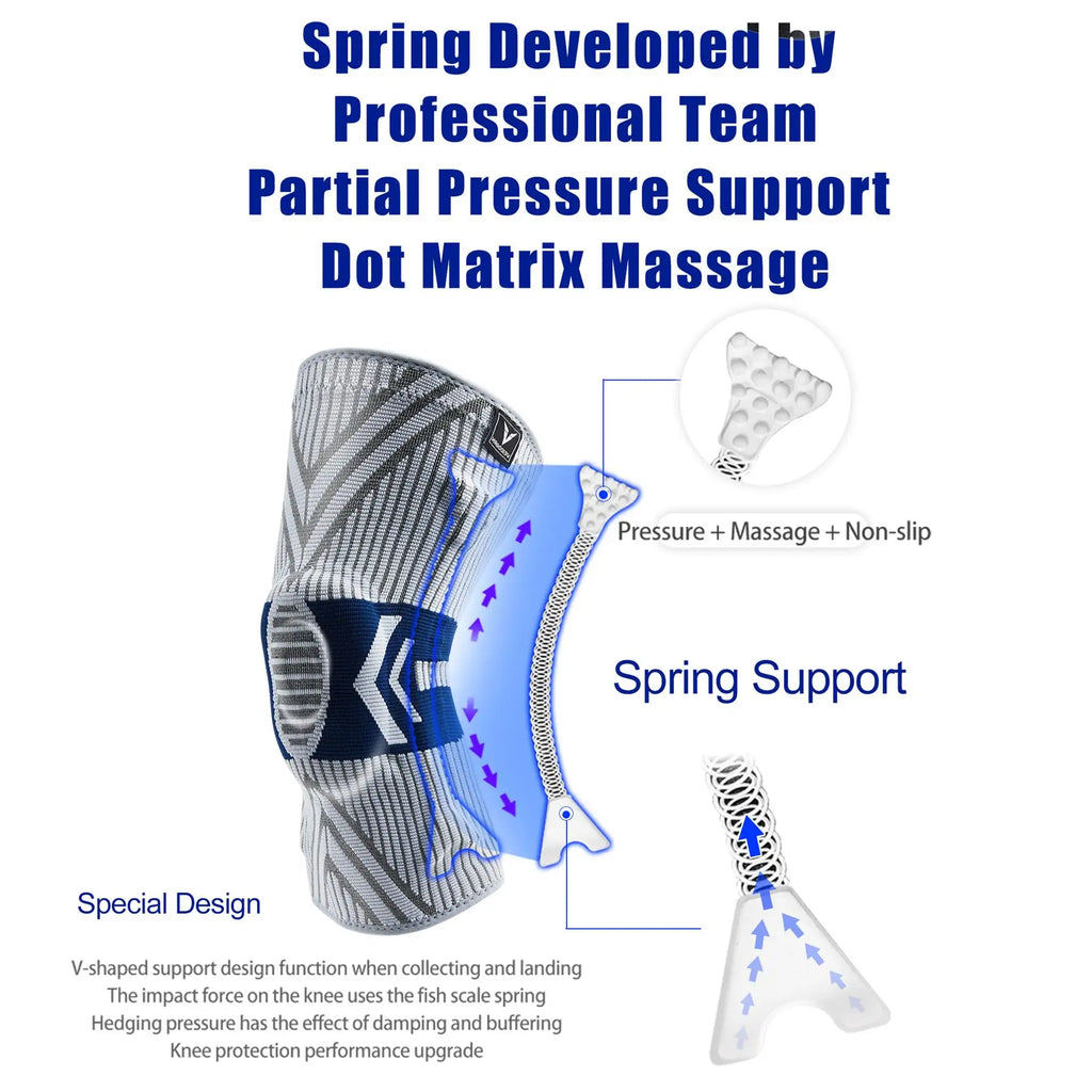 Veidoorn Knee Support 2023 – Enhanced Stability with Silicone Spring