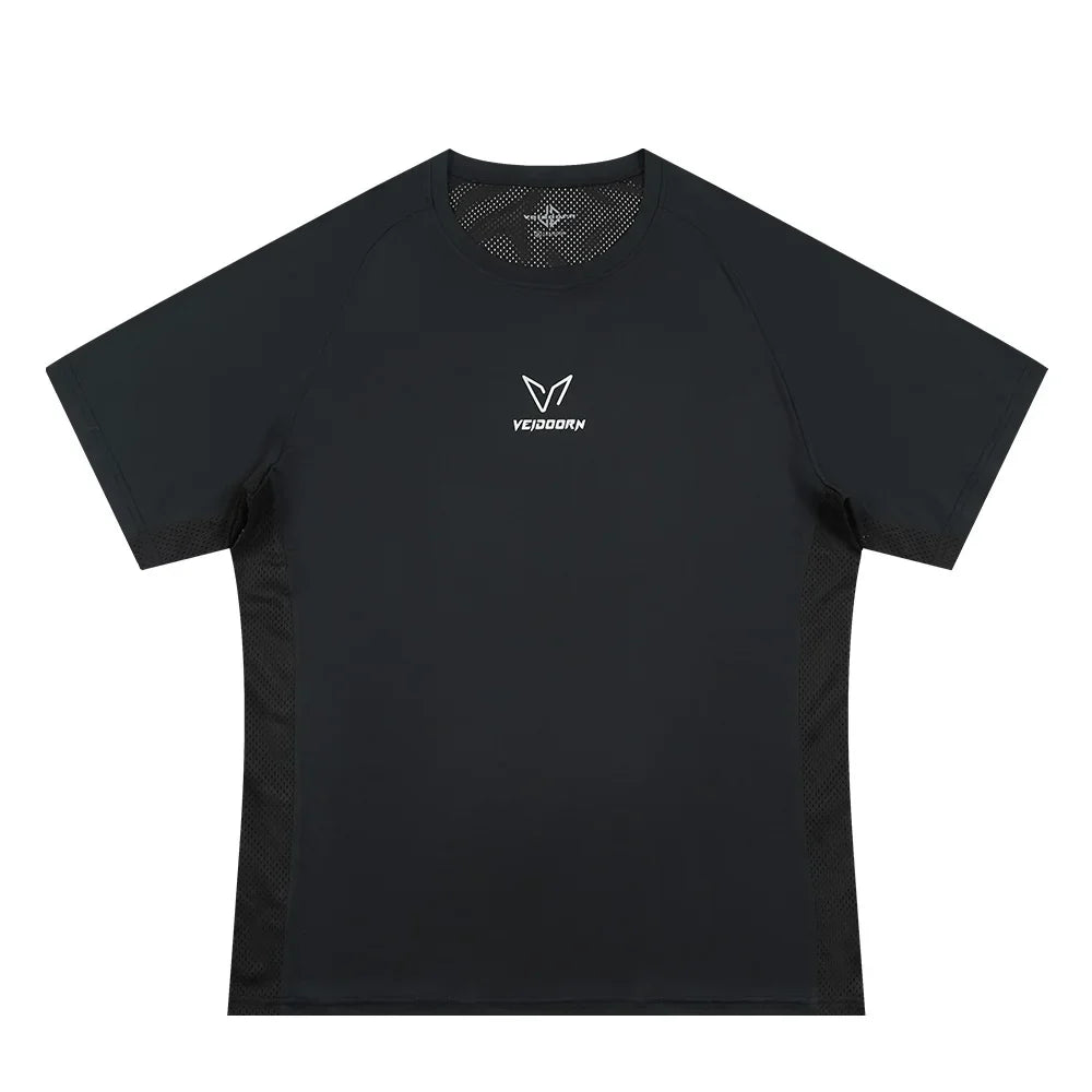 Veidoorn 2025 Men's Breathable Running Shirt – Quick-Dry Fabric with Mesh Back