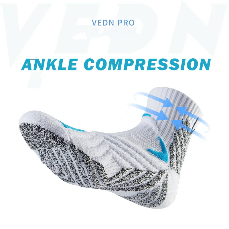 Veidoorn Professional Short Basketball Socks – Thicken Non-Slip Comfort