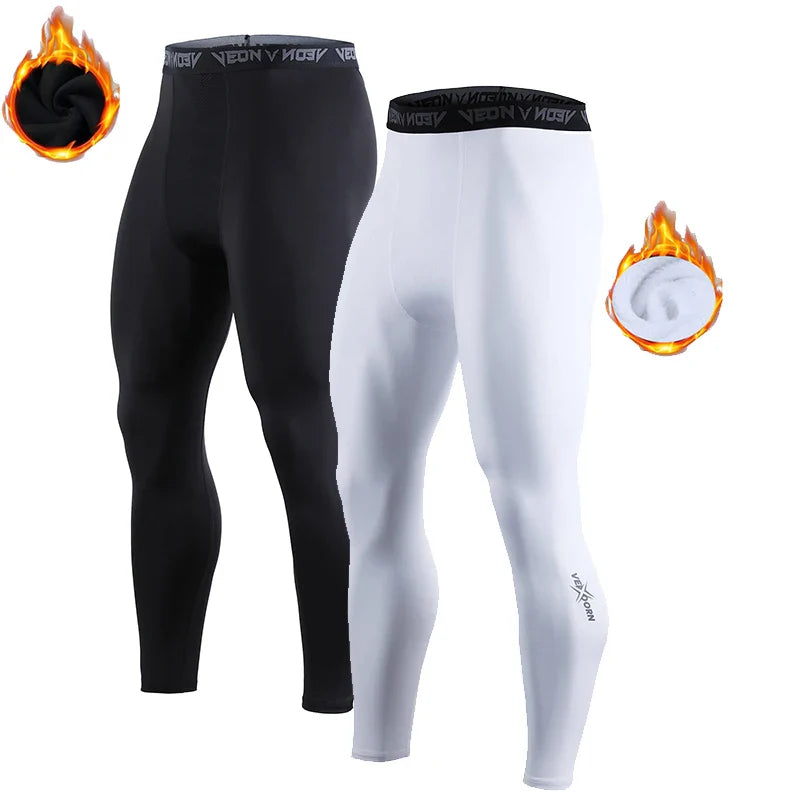 Veidoorn Thermal Underwear Set – Fleece Lined Compression Tights for Cold Weather