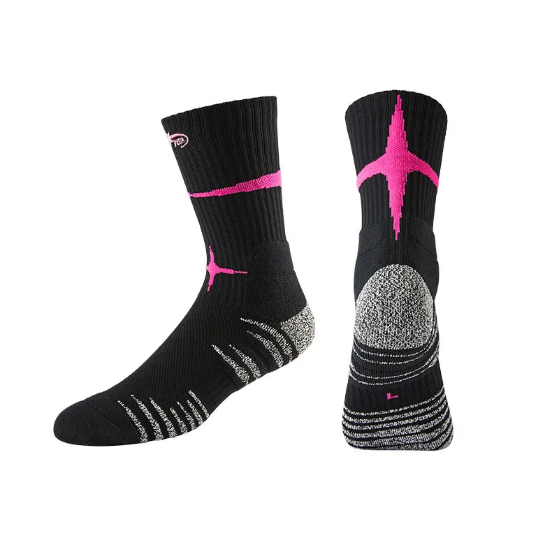 Veidoorn Towel Bottom Basketball Socks – Enhanced Ankle Support and Breathability
