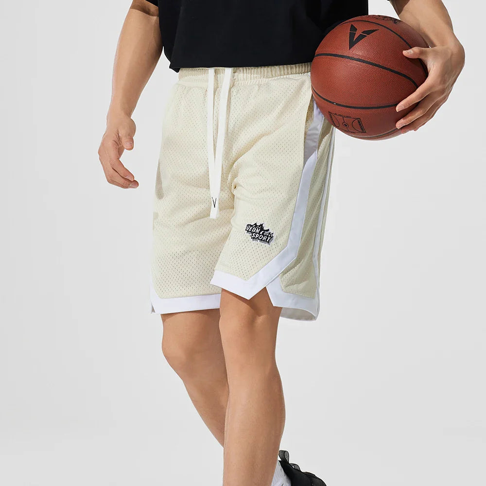 Veidoorn Laker Purple Mesh Basketball Shorts – Breathable Fabric with Side Pockets