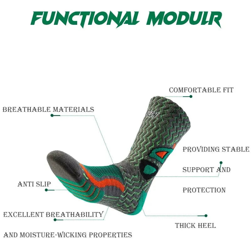 Veidoorn Towel Bottom Sport Socks – Breathable Non-Slip Comfort for Basketball
