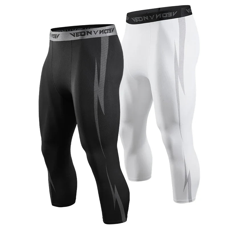 Veidoorn Athletic Bodybuilding Leggings – Breathable 3/4 Compression Design