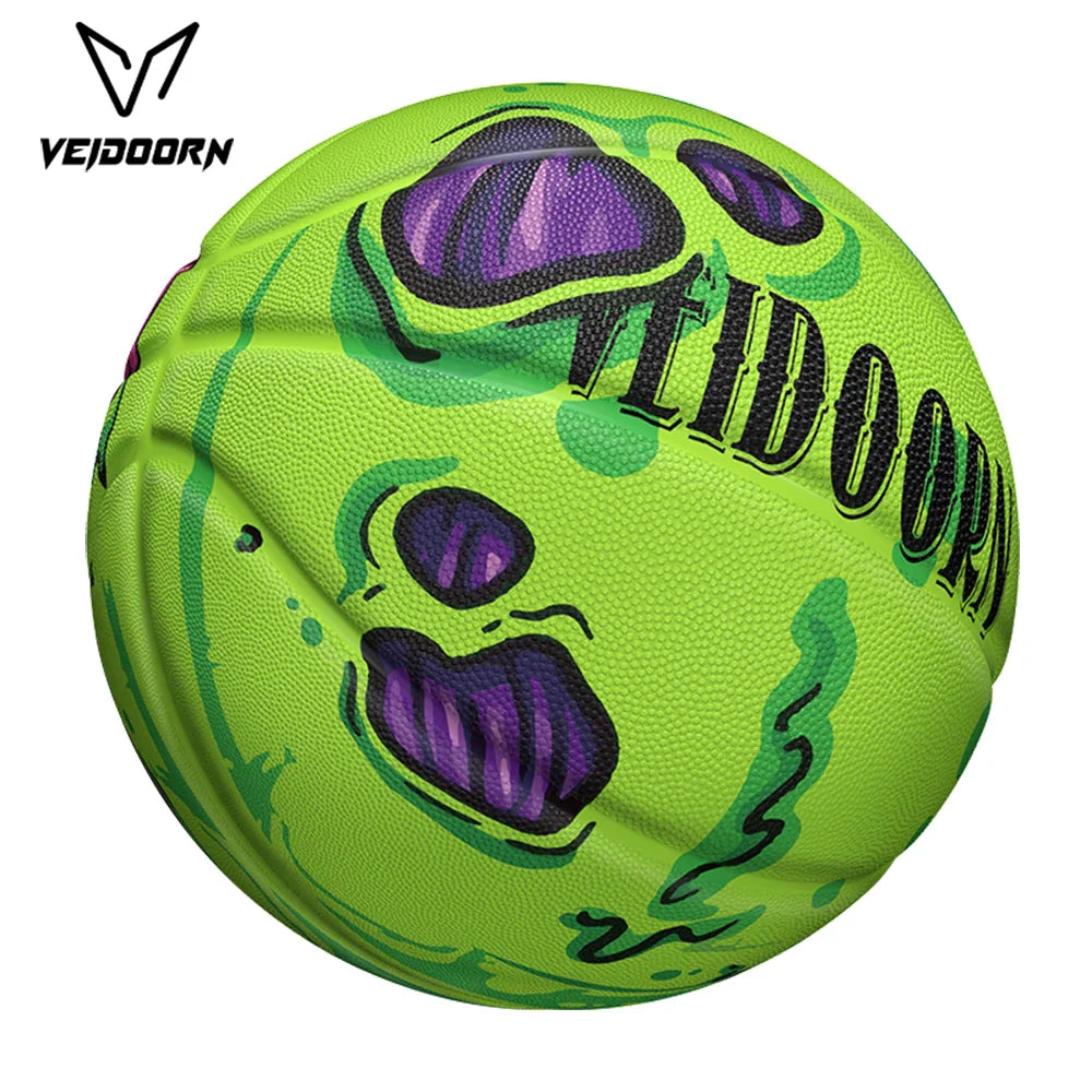 Veidoorn Premium Green Rubber Basketball – Superior Control with Anti-Slip Grip