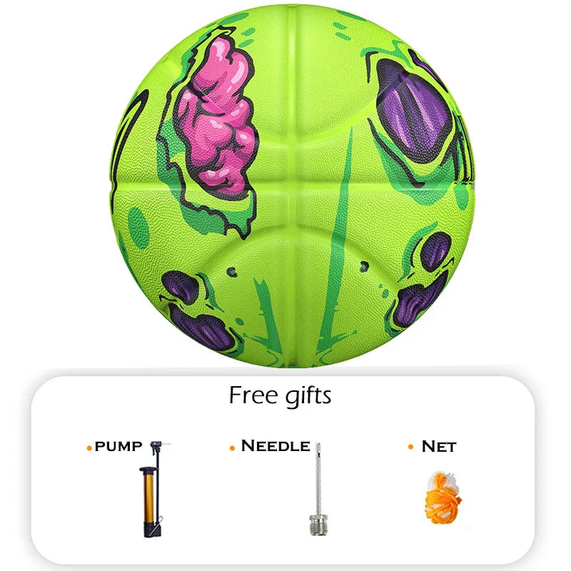 Veidoorn Premium Green Rubber Basketball – Superior Control with Anti-Slip Grip