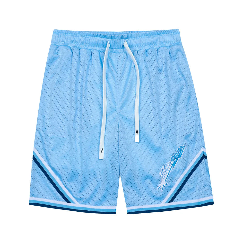 Veidoorn Sky Blue Mesh Basketball Shorts – Ultimate Comfort and Breathability