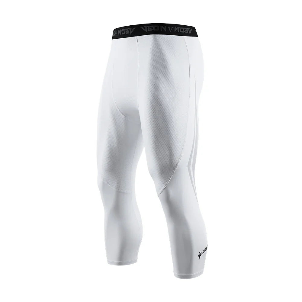 Veidoorn Men's 3/4 Compression Tights – Superior Comfort and Support