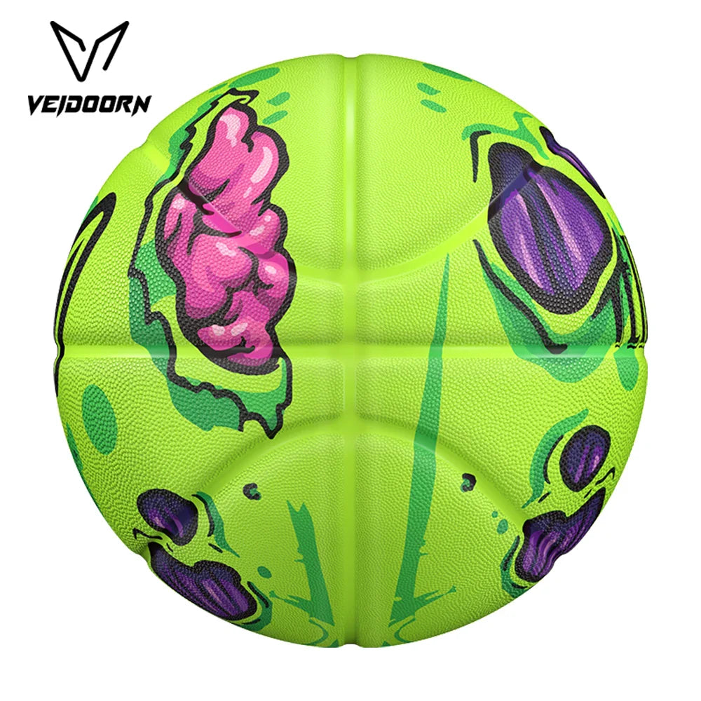 Veidoorn Premium Green Rubber Basketball – Superior Control with Anti-Slip Grip
