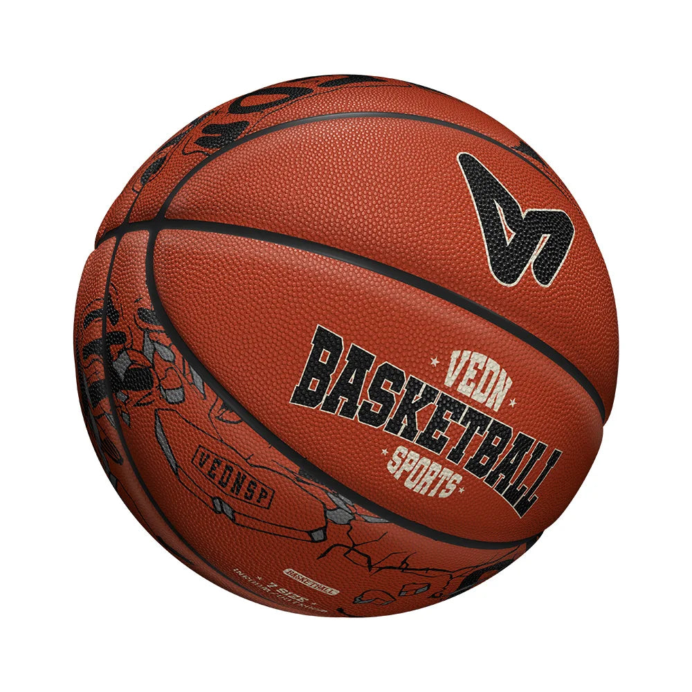 Veidoorn Size 7 Classic Color Rubber Basketball – Durable Grip for Indoor and Outdoor Play