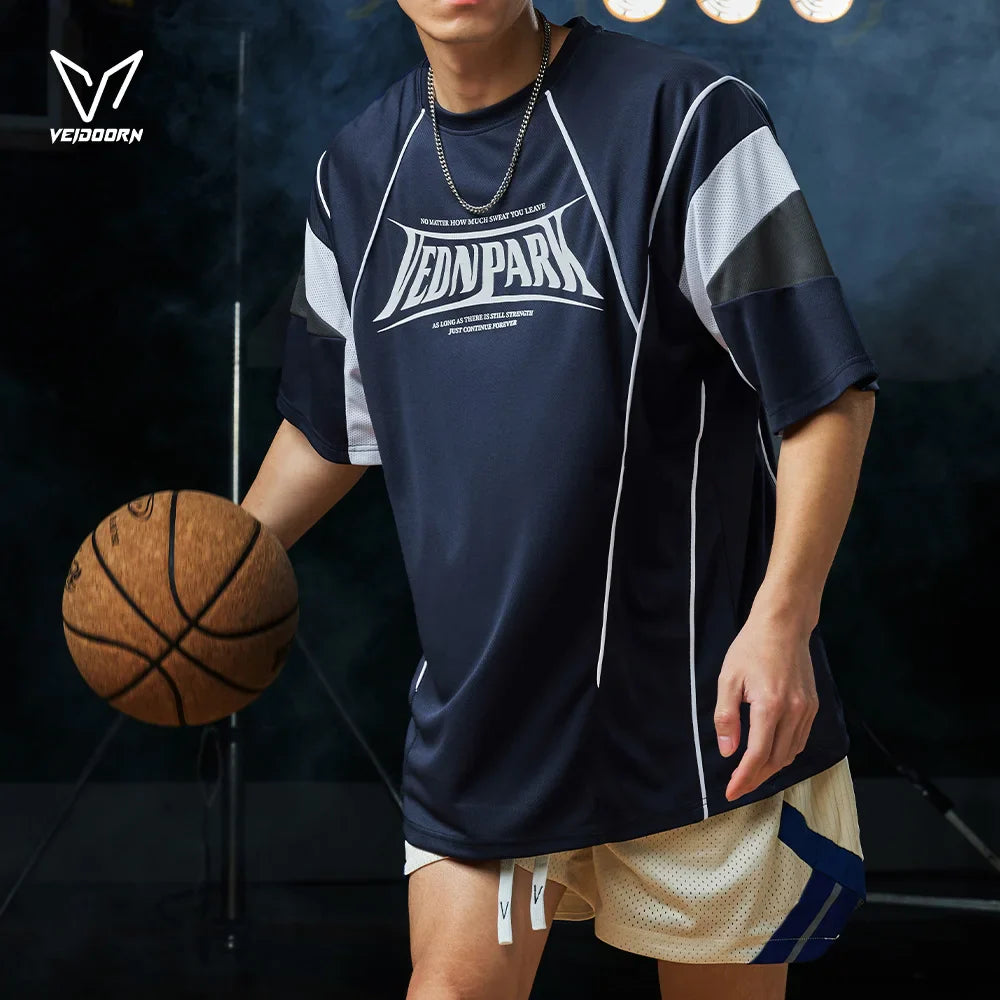 Veidoorn Summer Men's Breathable Sports T-Shirt – Lightweight Quick Dry Comfort