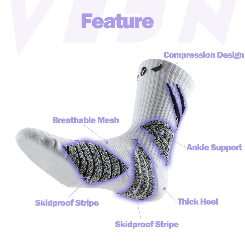 Veidoorn Sports Cycling Socks – Non-Slip Thick Breathable Compression