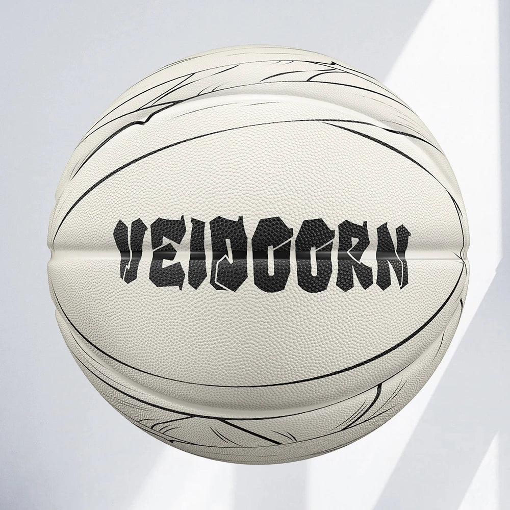 Veidoorn Durable Rubber Basketball Size 7 – Fun Playful Design for Indoor and Outdoor Use