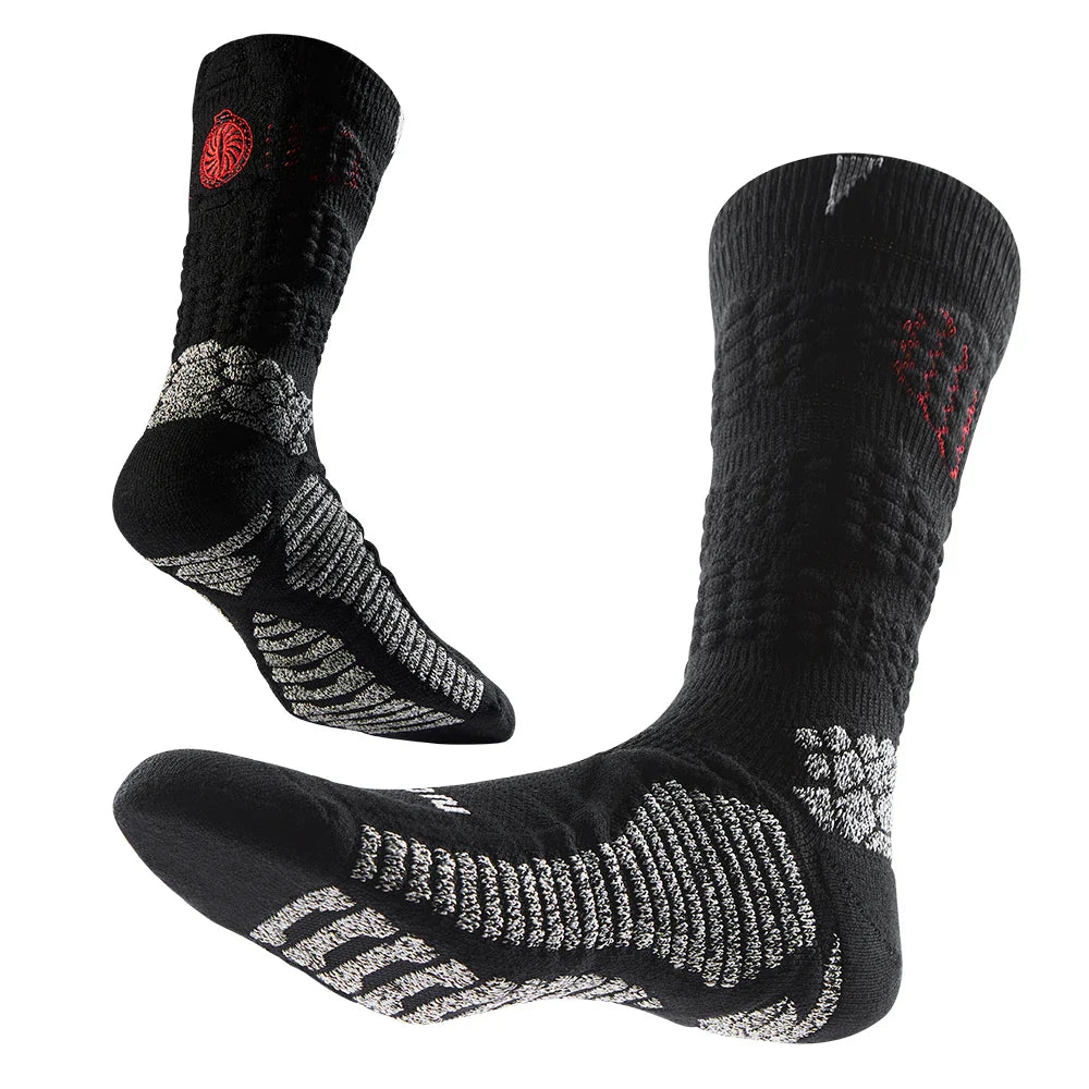 Veidoorn Towel Bottom Darn Tough Socks – Moisture Absorbing Non-Slip Comfort