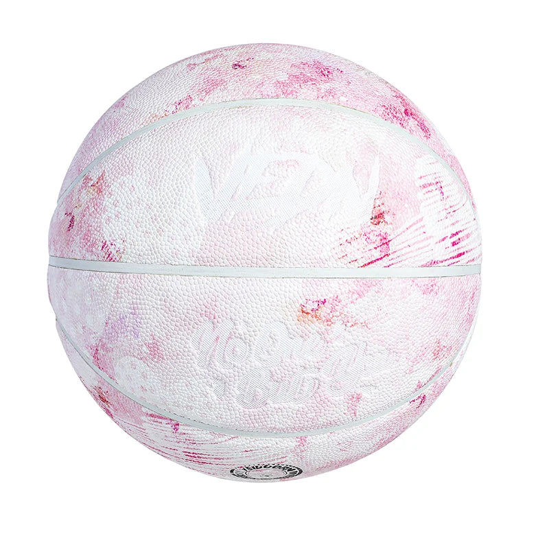 Veidoorn Pink PU Game Basketball – High Quality Outdoor Performance