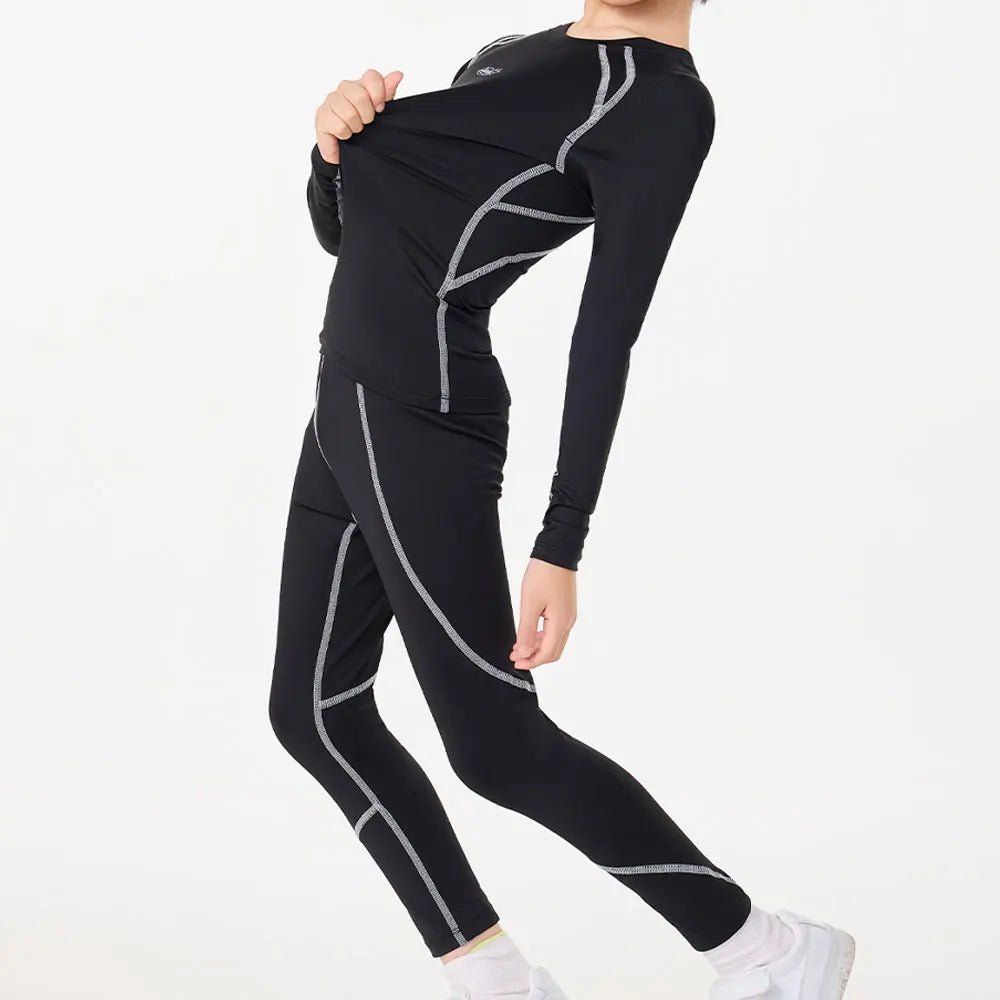 Veidoorn Youth Boys Compression Leggings Shirt – Enhanced Agility and Comfort